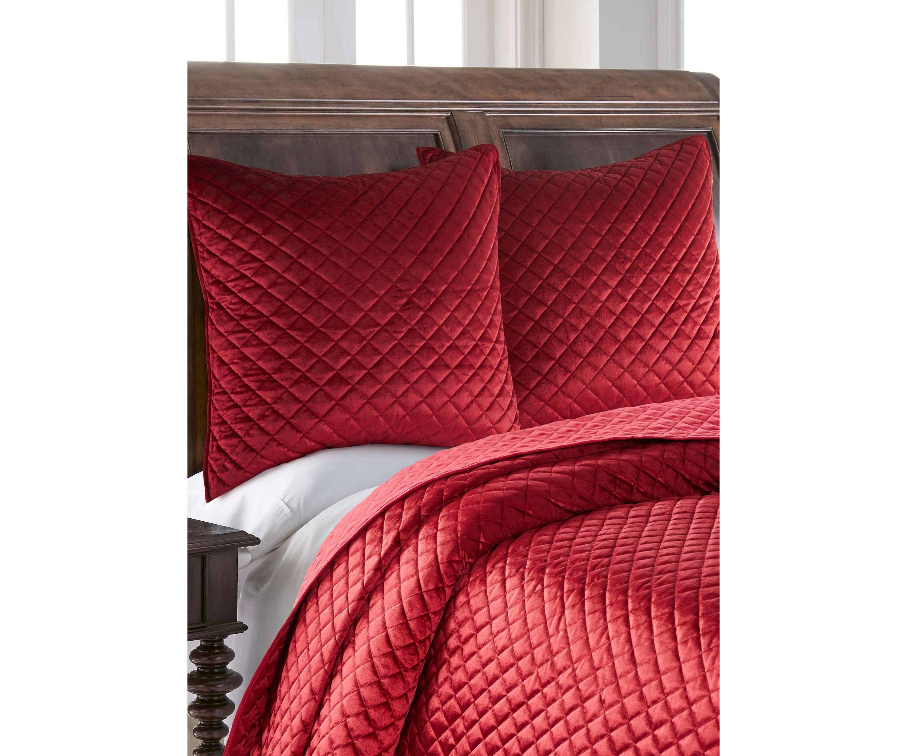 Red Velvet Euro Sham set of 2