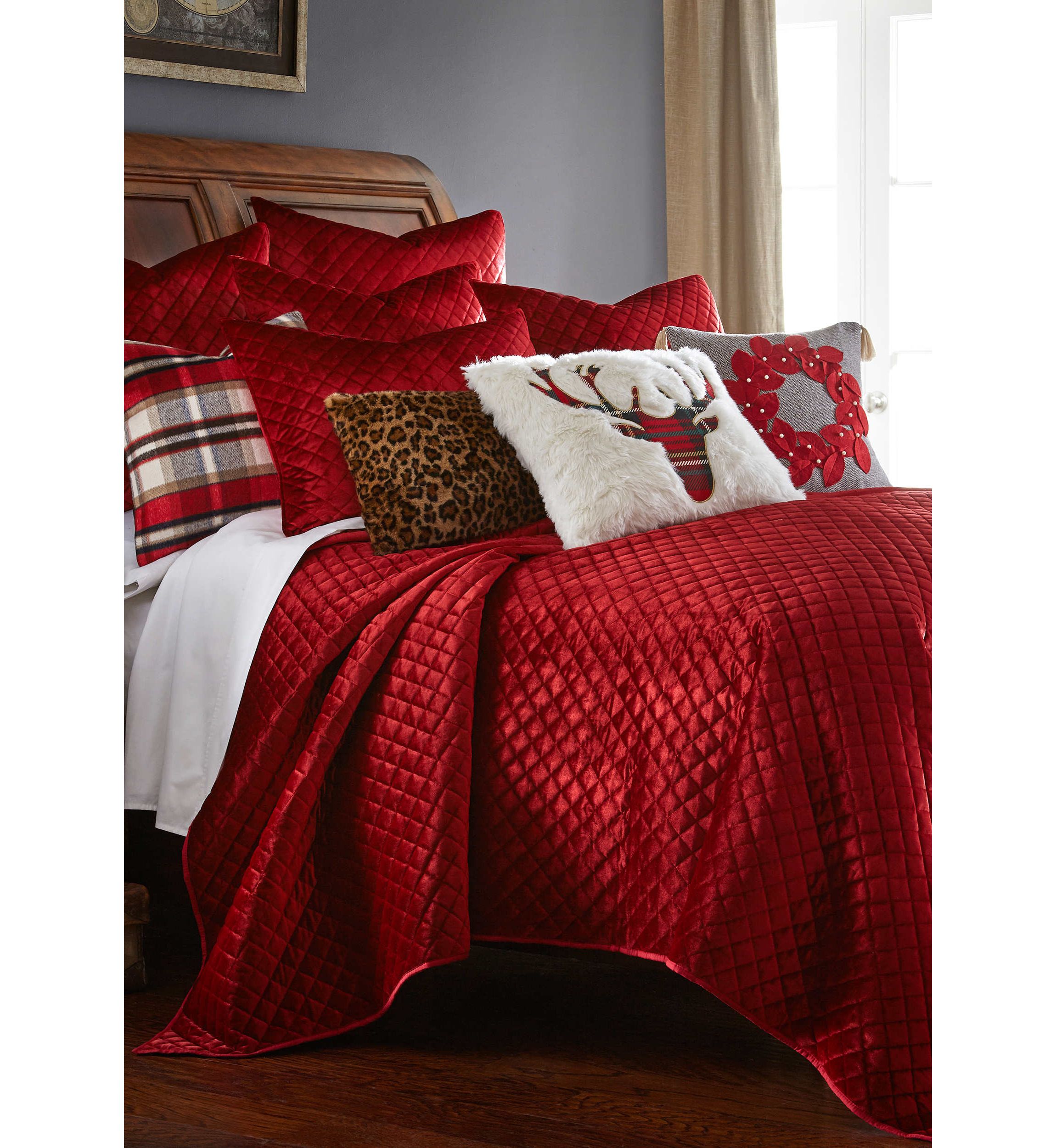 Red Velvet Euro Sham set of 2