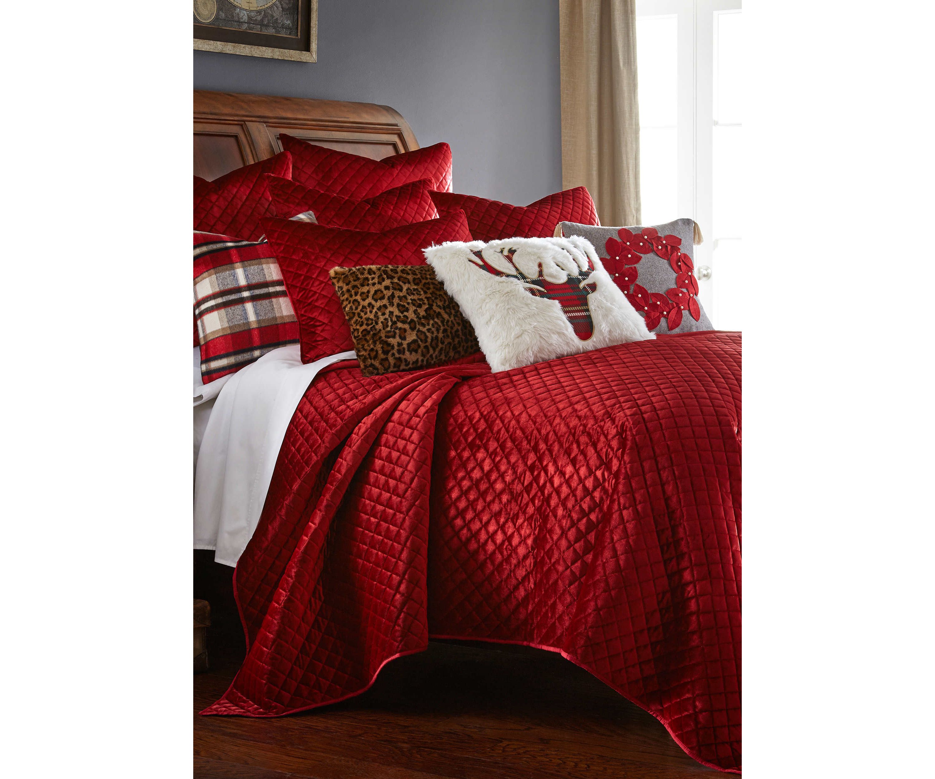 Red Velvet Euro Sham set of 2