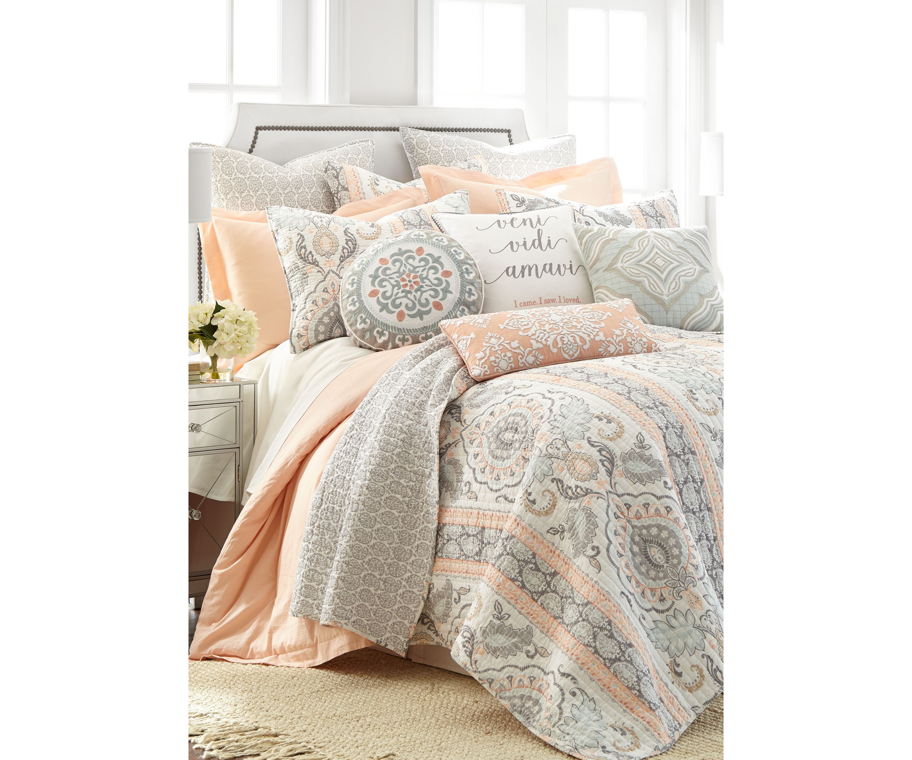 Darcy Silver Stitch Pillow