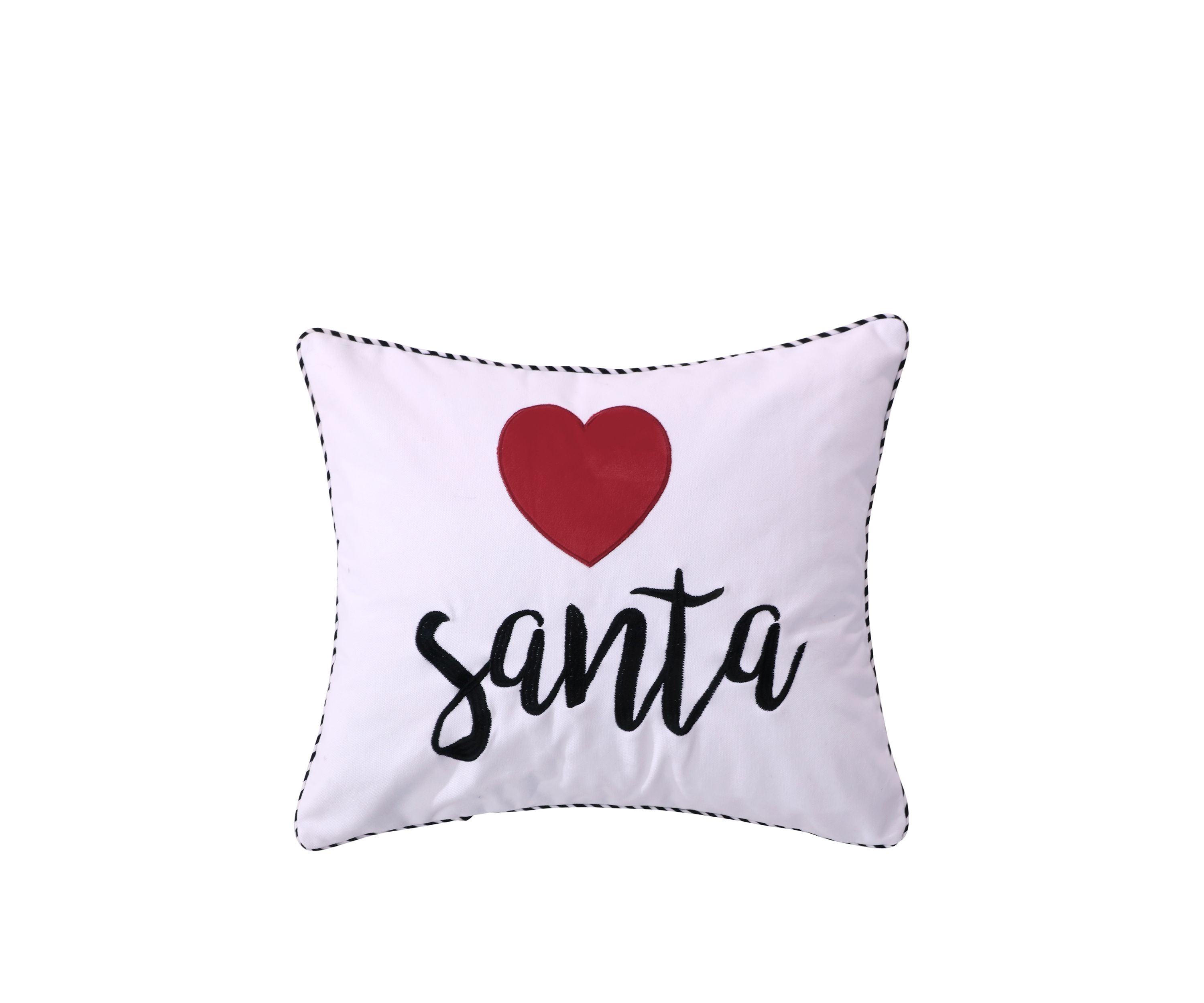 Rudolph Heart Santa Pillow