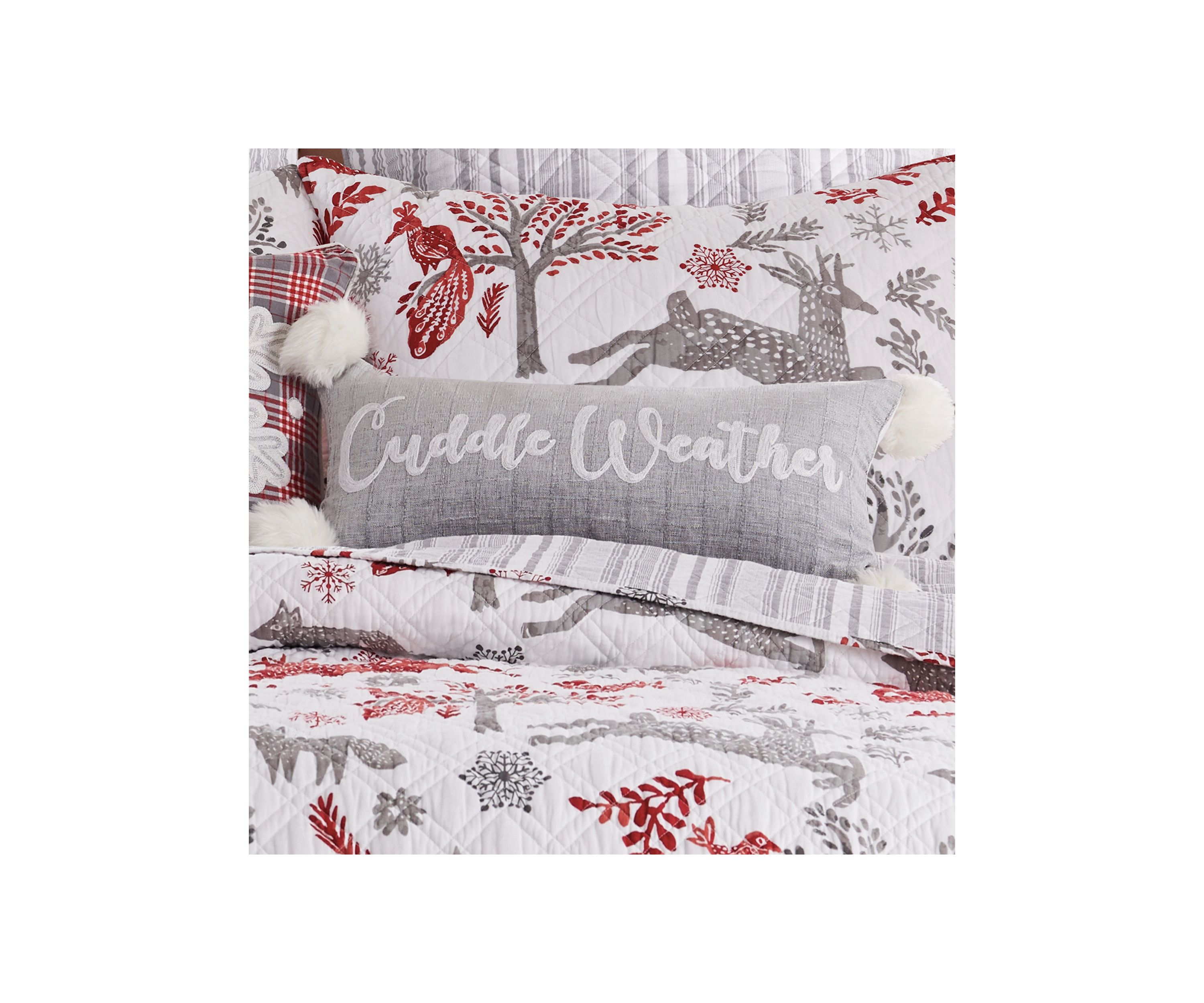 Winterland Cuddle Weather Pillow 12 in x 24 in