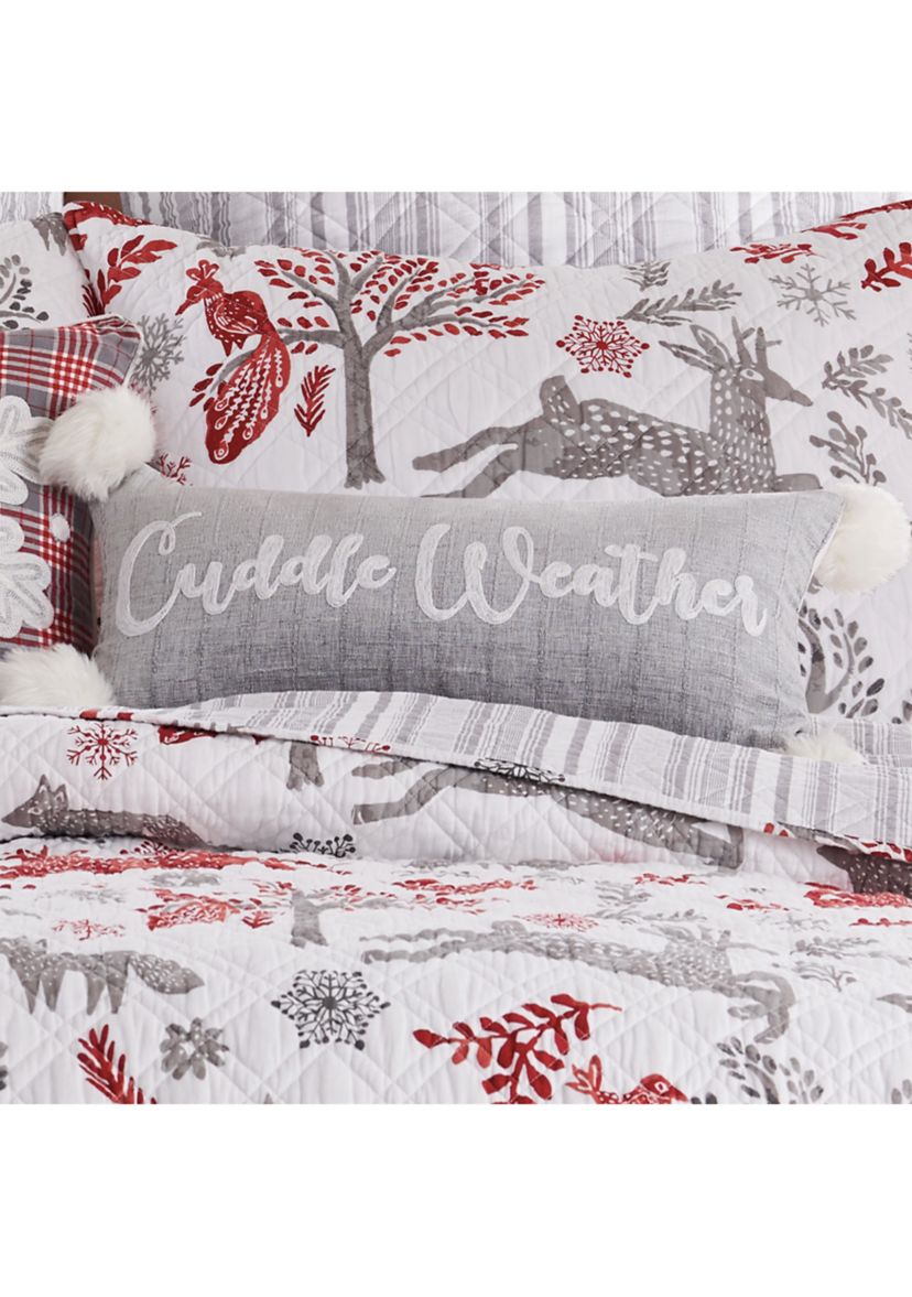 Winterland Cuddle Weather Pillow 12 in x 24 in
