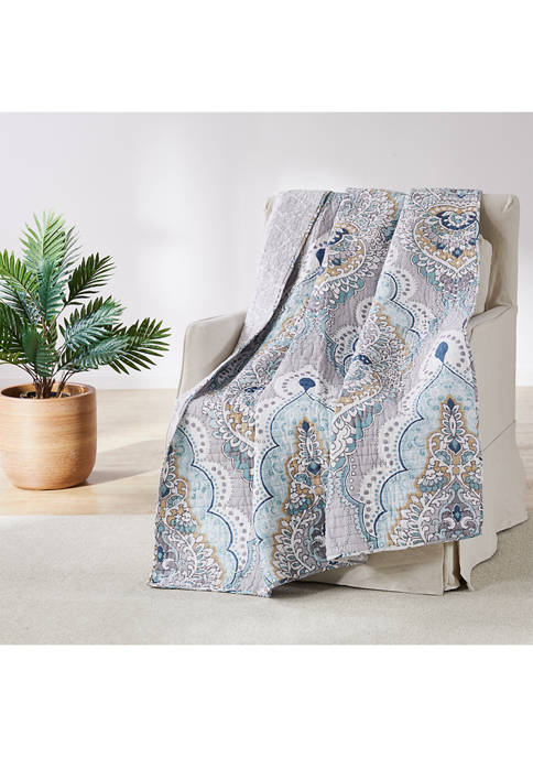 Olyria Coral Quilted Throw