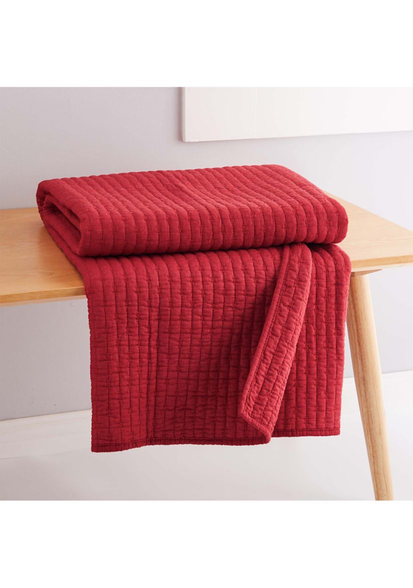 Cross Stitch Quilted Throw