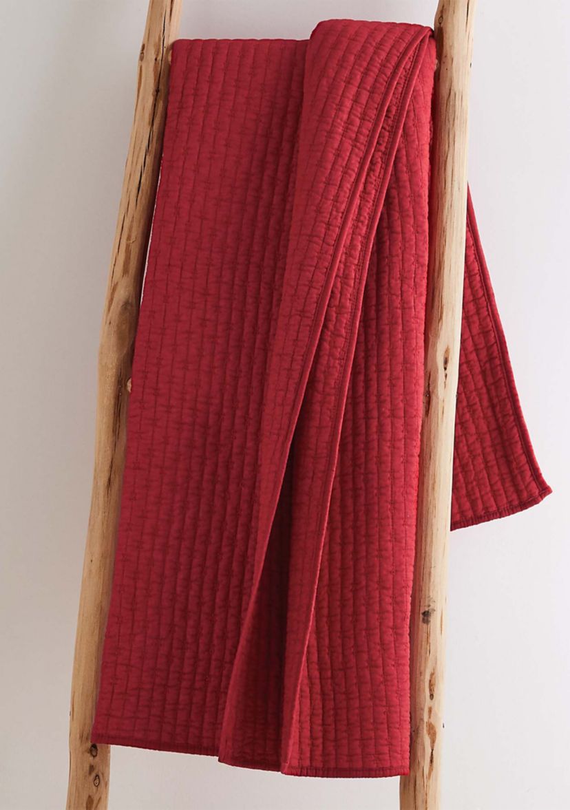Cross Stitch Quilted Throw