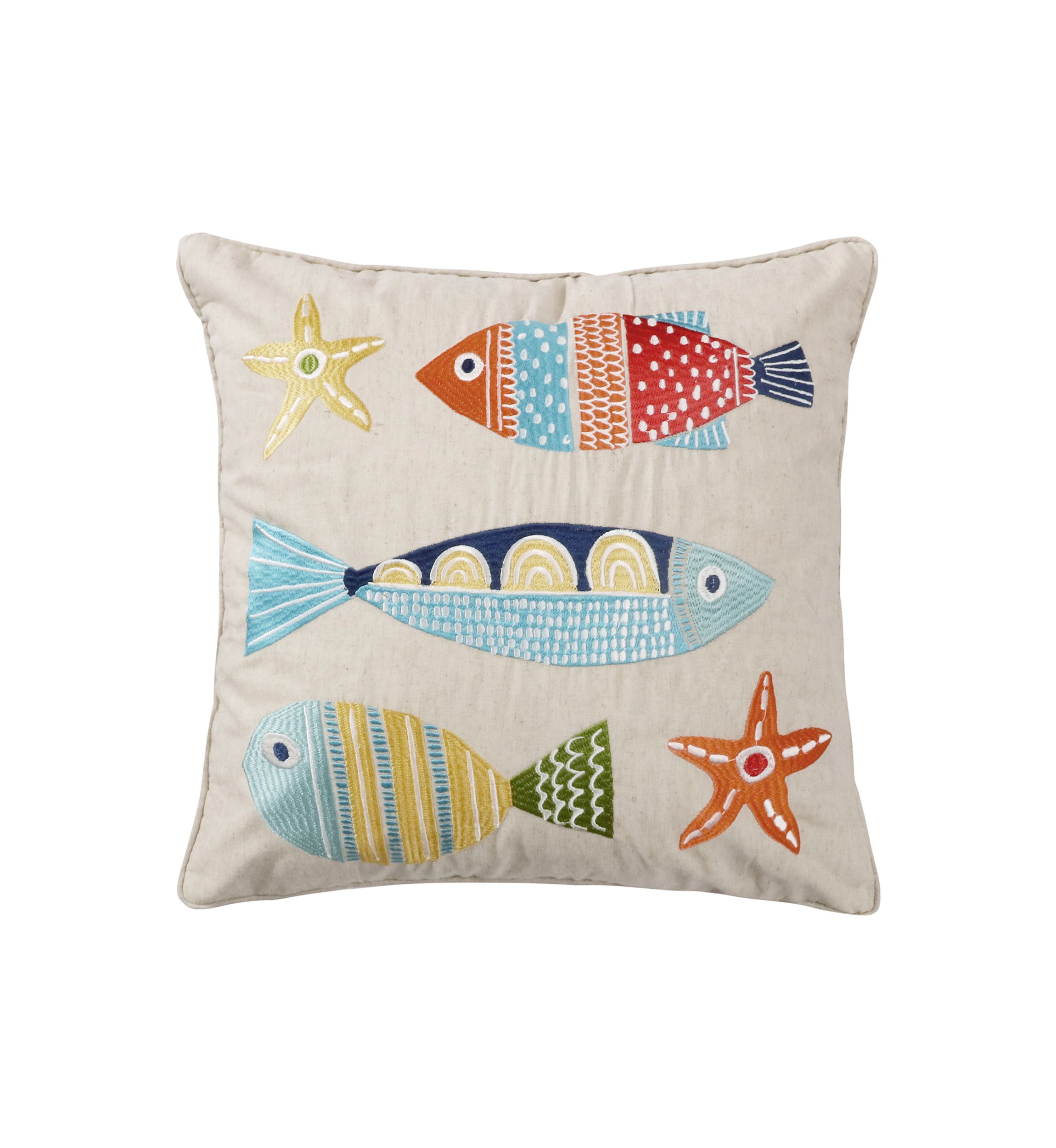 St. Anton Multi Color Fish Pillow