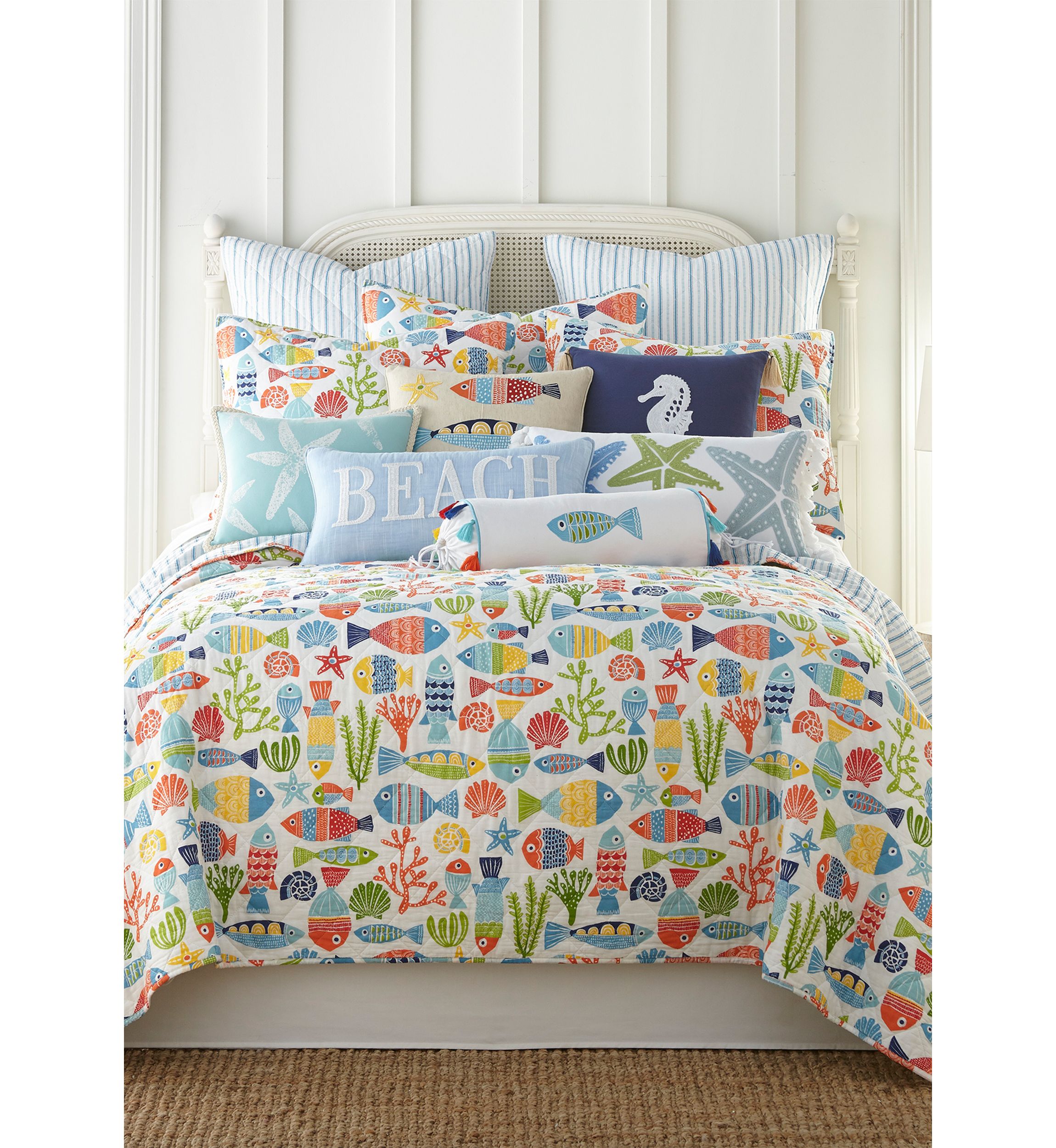 St. Anton Multi Color Fish Pillow