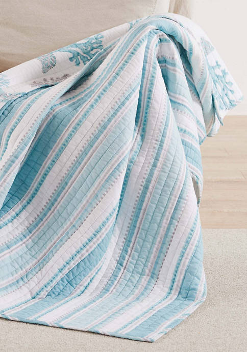 Levtex Home Cape Coral Stripe Quilted Throw