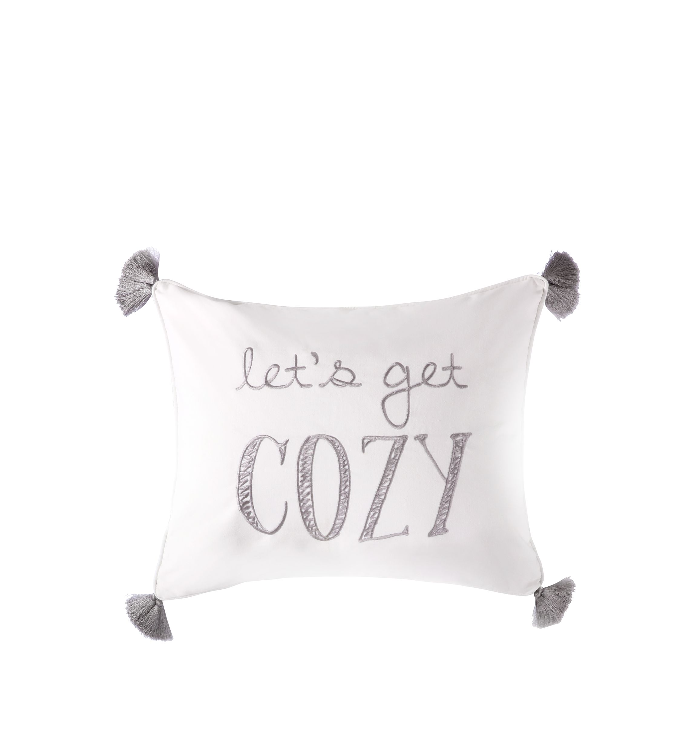Camden Lets Get Cozy Tassel Pillow