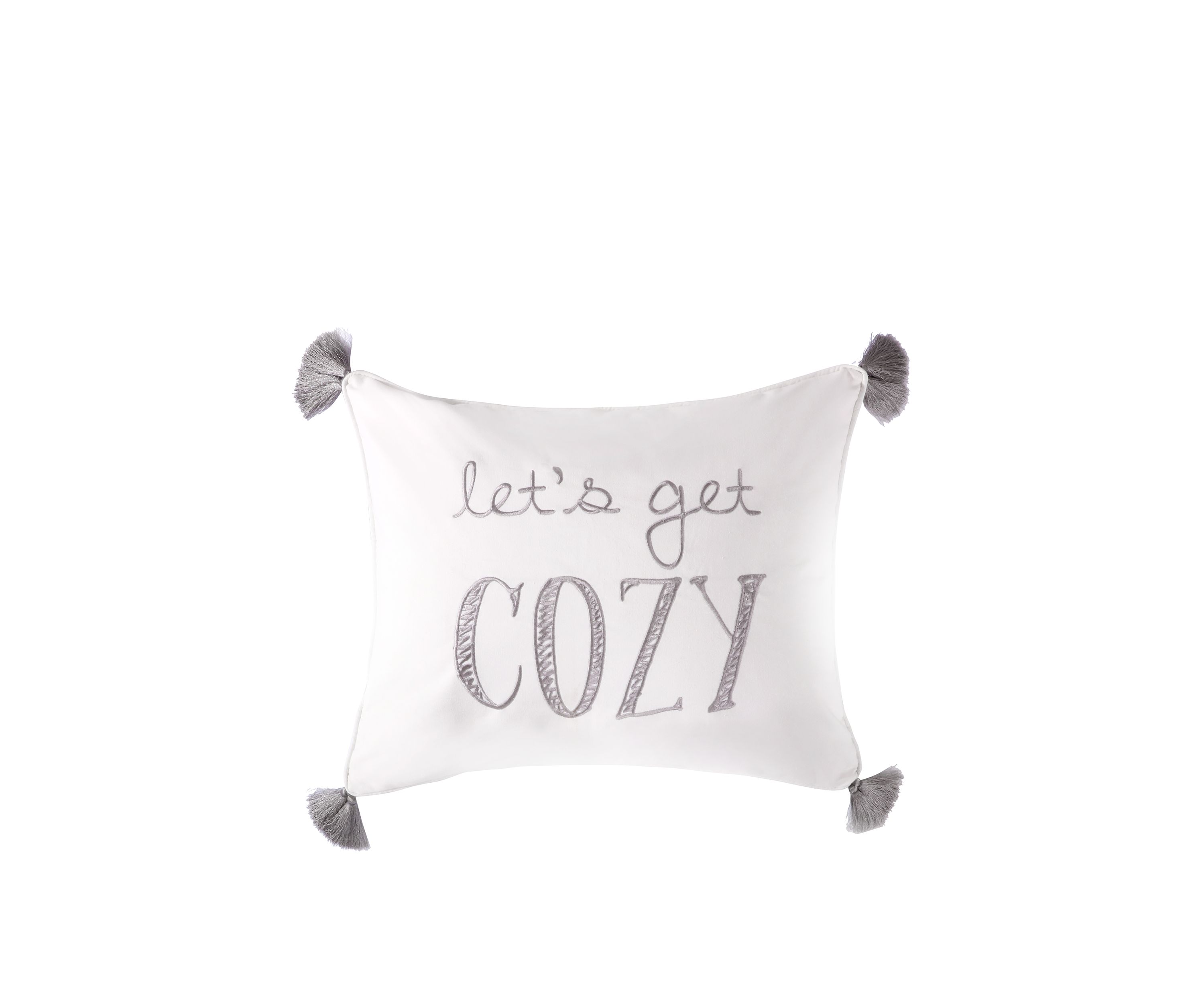 Camden Lets Get Cozy Tassel Pillow