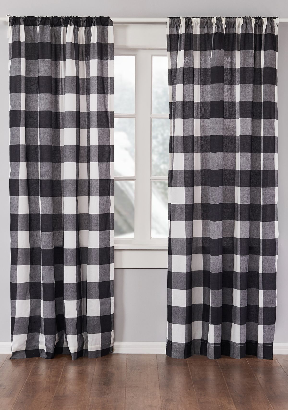 Set of 2 Camden Black Drape Panels 