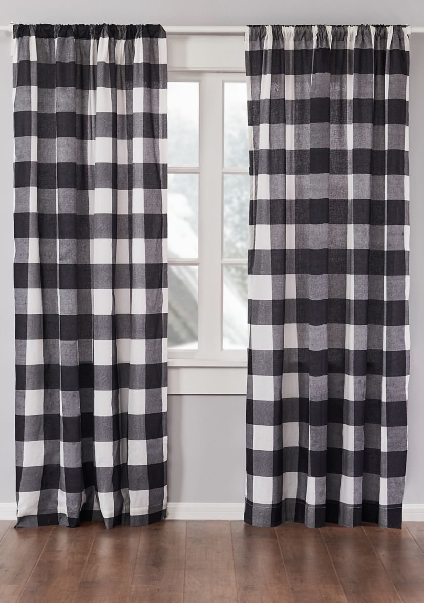 Set of 2 Camden Black Drape Panels 