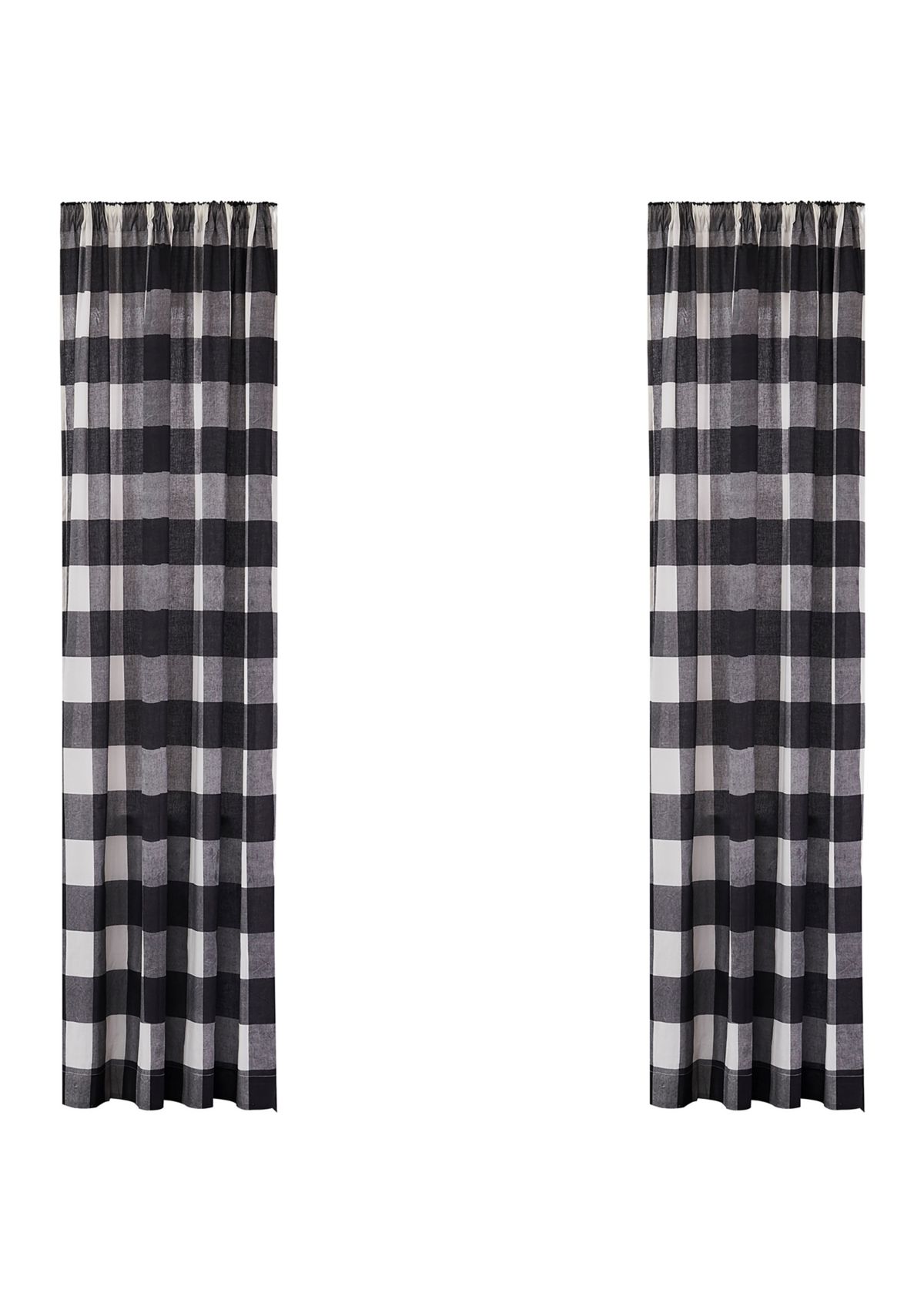 Set of 2 Camden Black Drape Panels 
