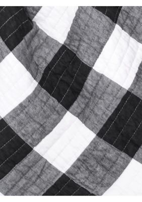 Camden Black Quilted Throw