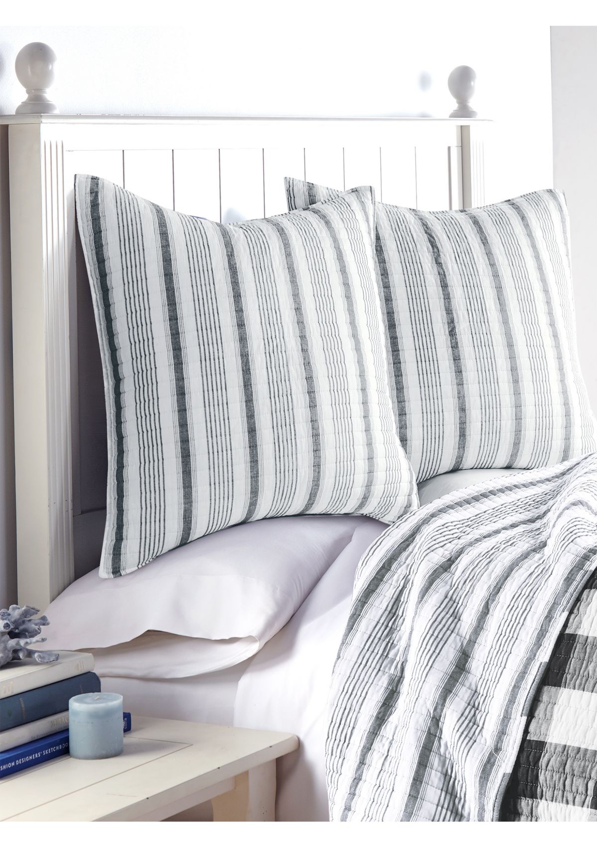 Camden Black Euro Sham Set of 2