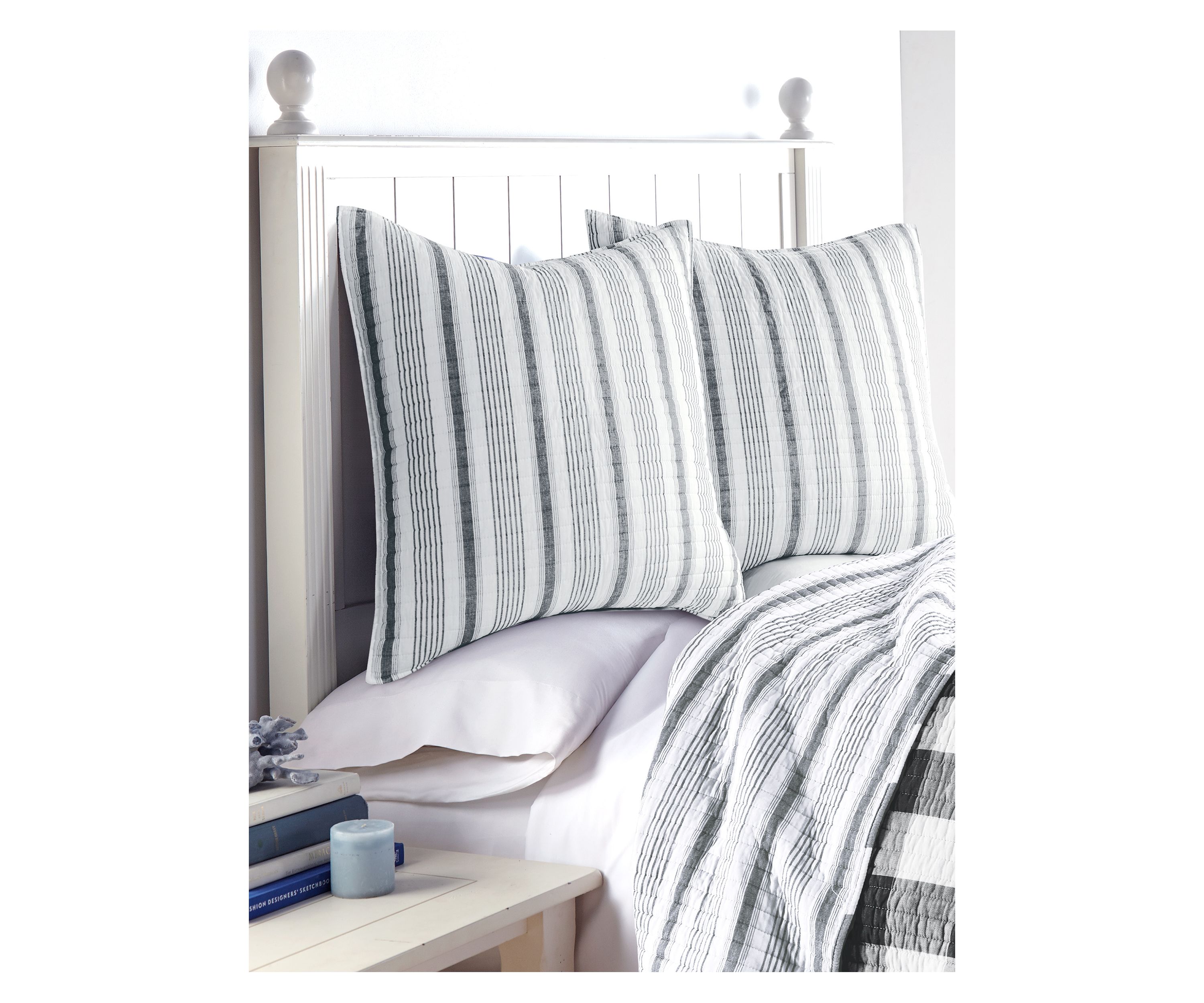 Camden Black Euro Sham Set of 2