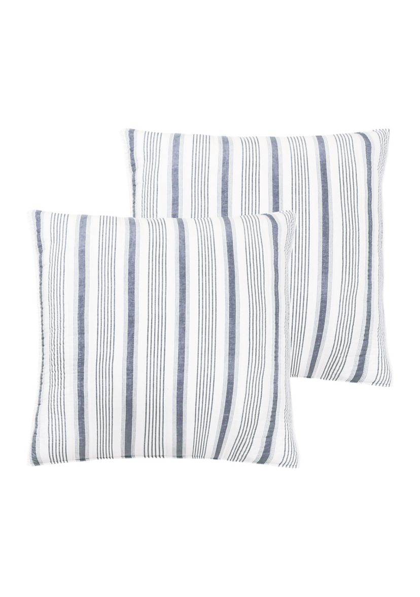 Camden Navy Euro Sham Set of 2