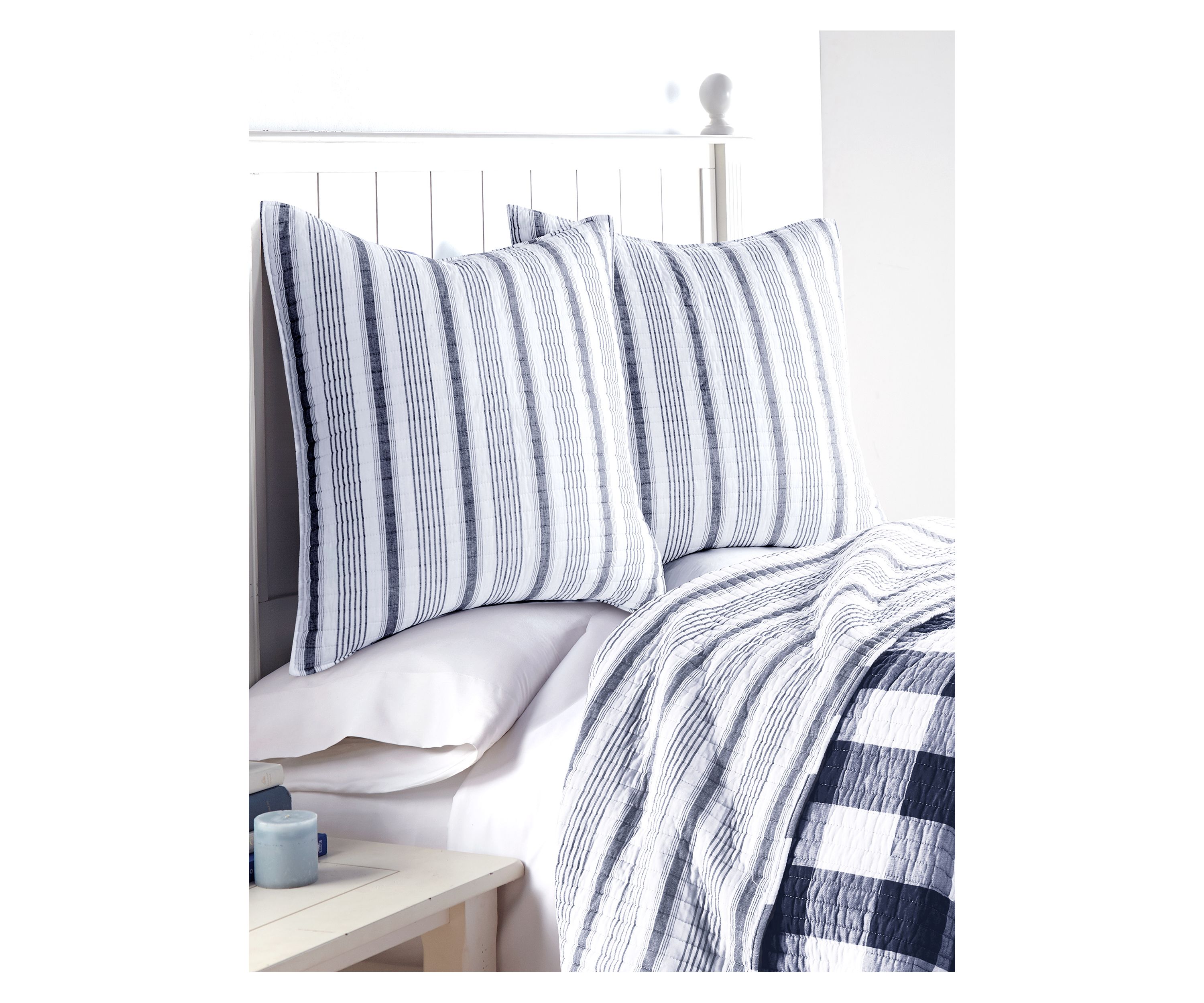 Camden Navy Euro Sham Set of 2