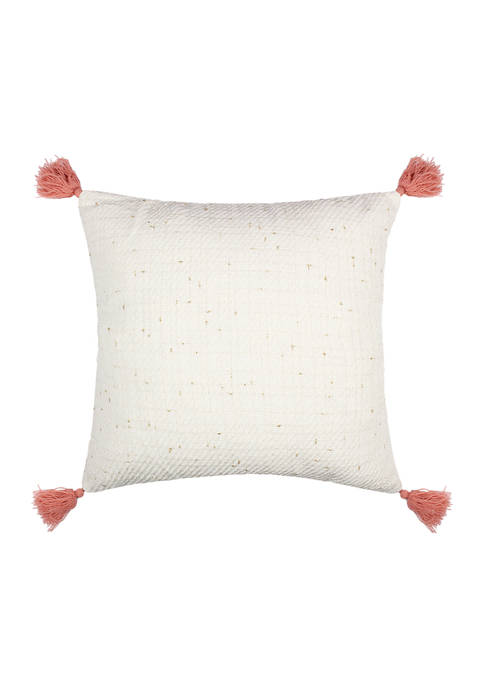 Levtex Loretta Textured Tassel Pillow