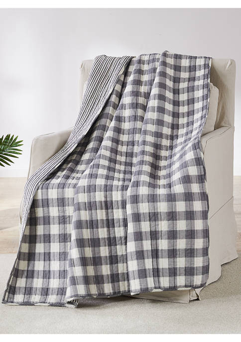 Levtex Home Elijah Gray Quilted Throw