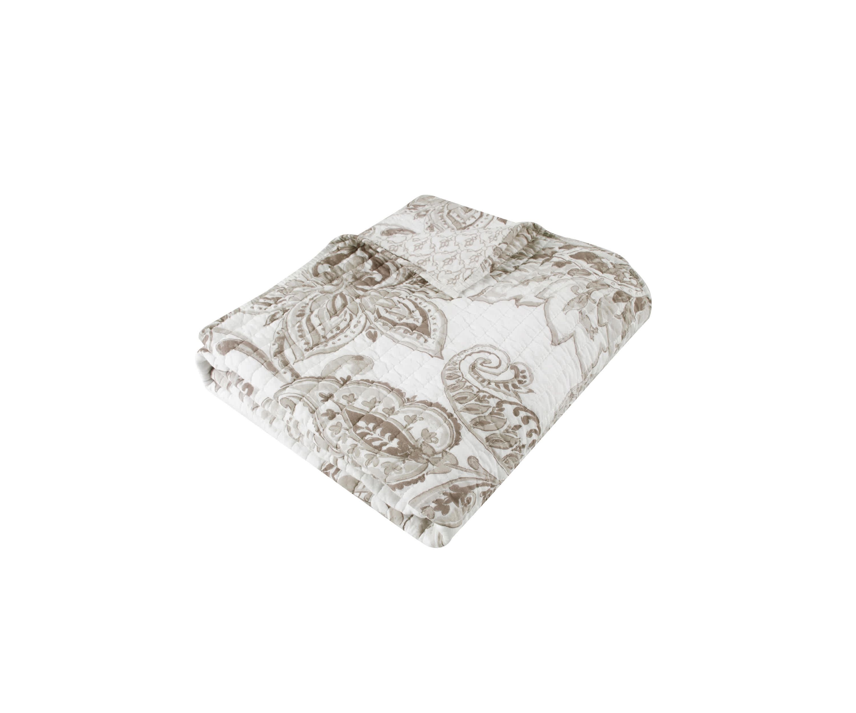 Bennett Taupe Quilted Throw