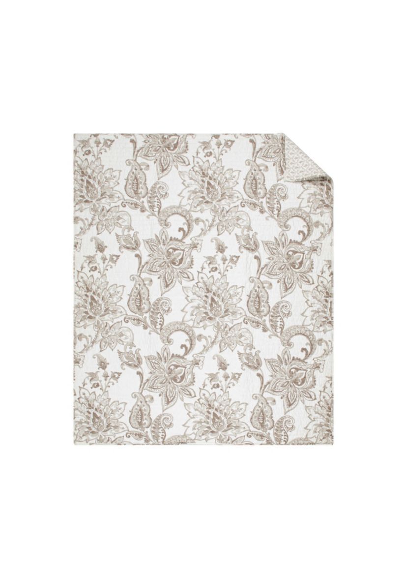 Bennett Taupe Quilted Throw
