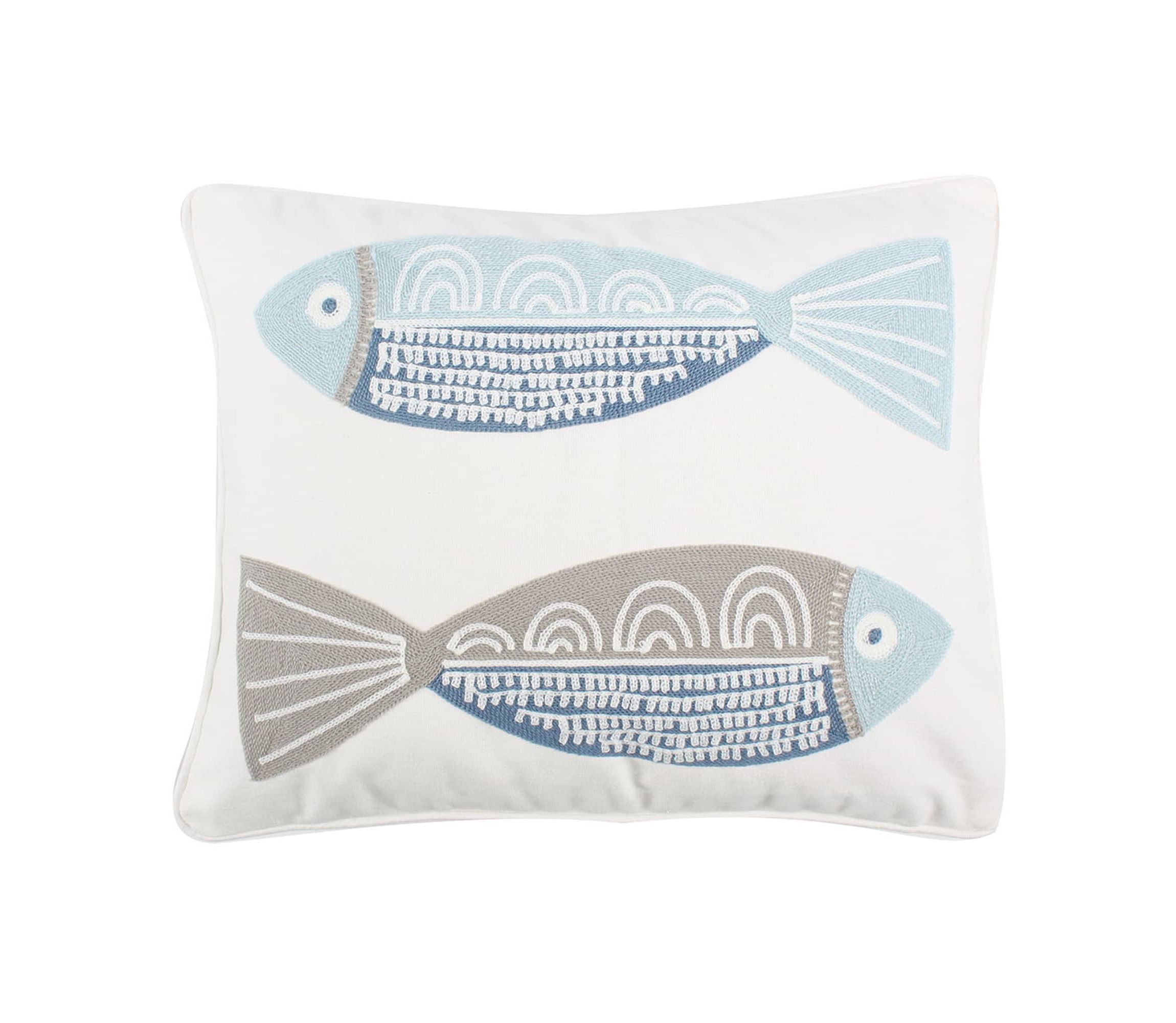 Ipanema Embroidered Fish Pillow