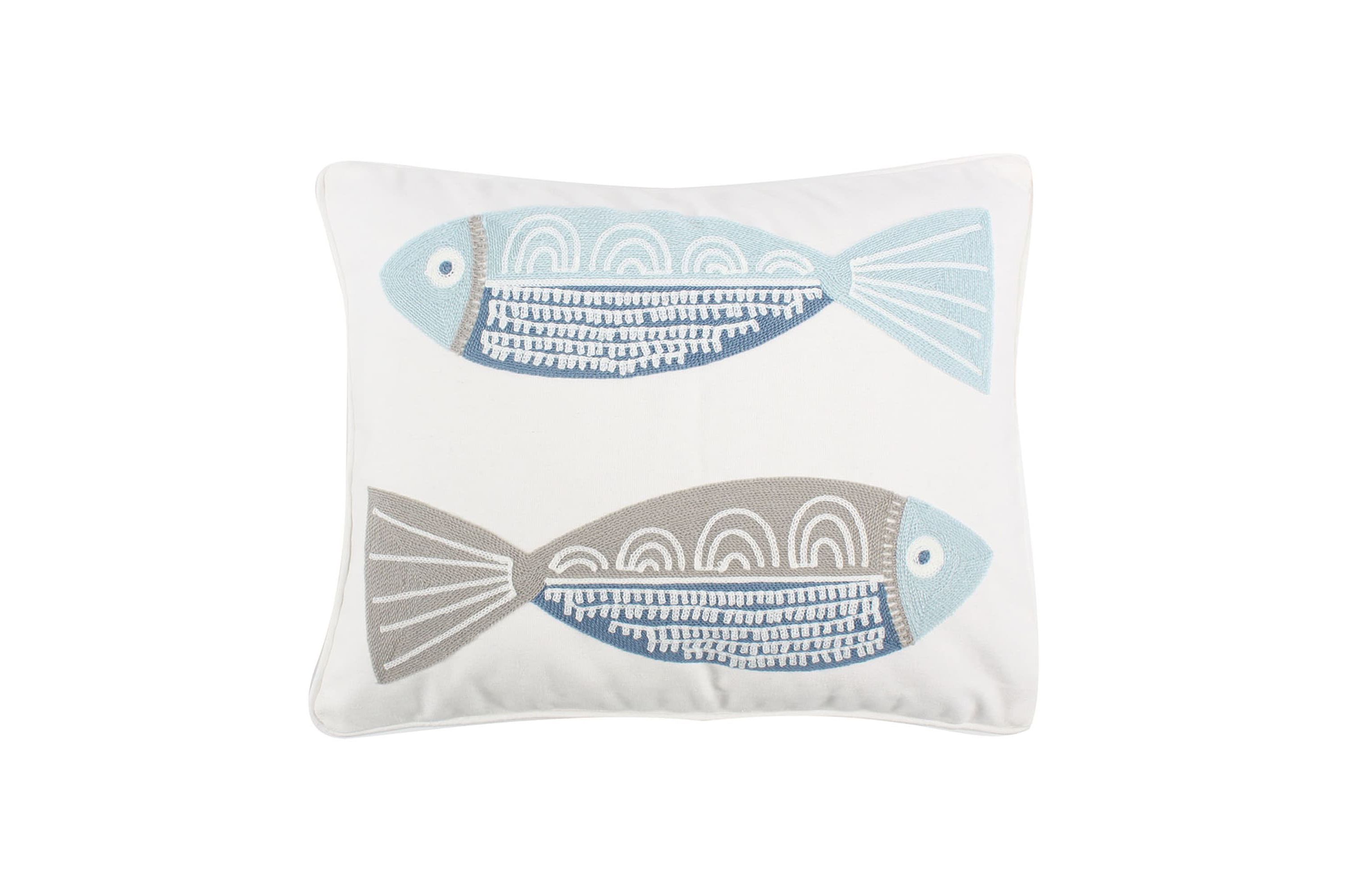 Ipanema Embroidered Fish Pillow
