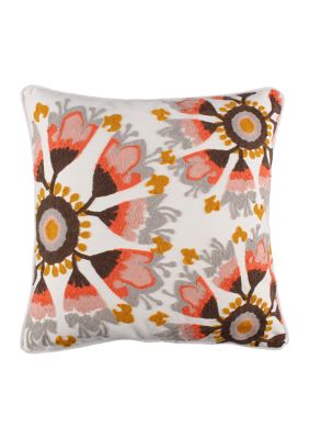  Melina Crewel Blush Medallion Pillow