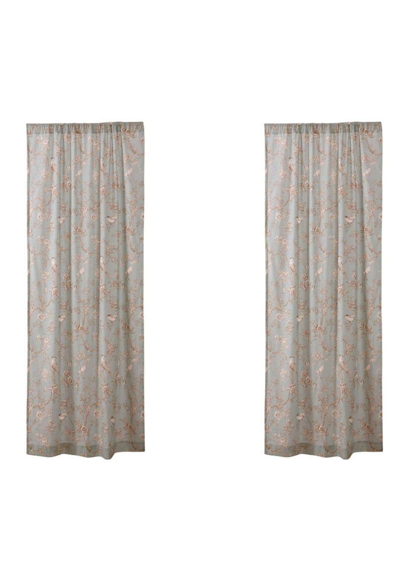  Lyon Teal Drape Panel - Set of 2