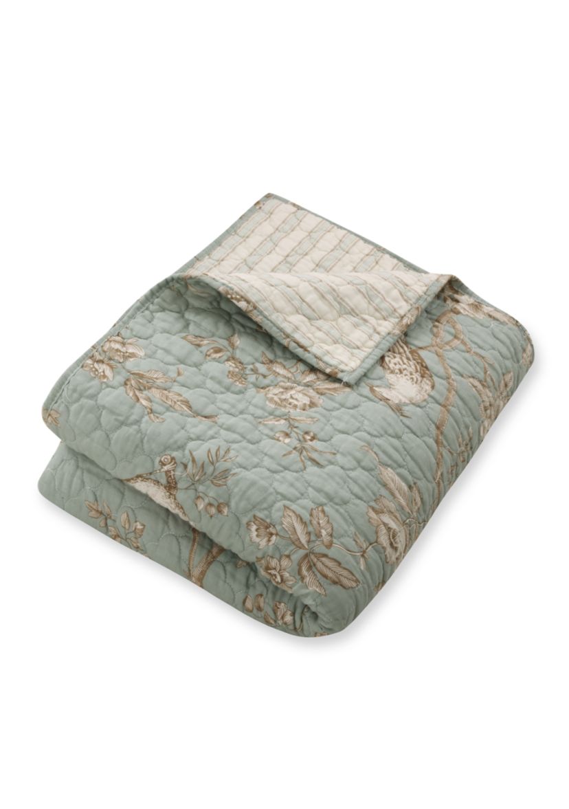 Tamir Teal Quilted Throw