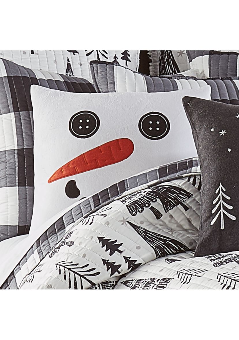 Northern Star Frosty Appliquéd Pillow