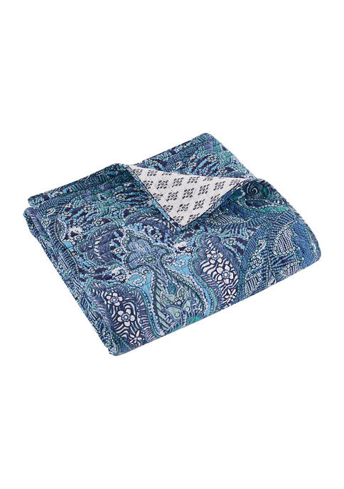 Levtex Home Bellamy Teal Quilted Throw