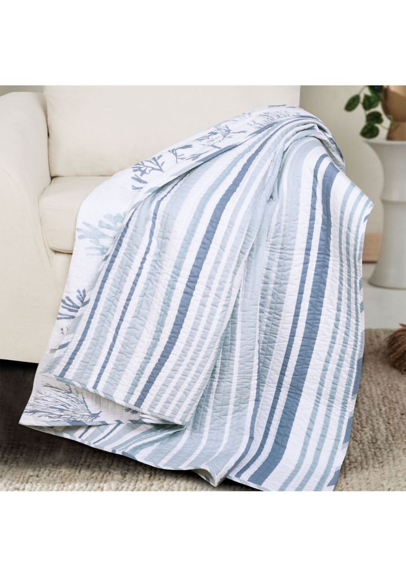 Truro Stripe Quilted Throw