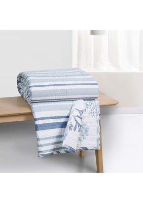 Truro Stripe Quilted Throw