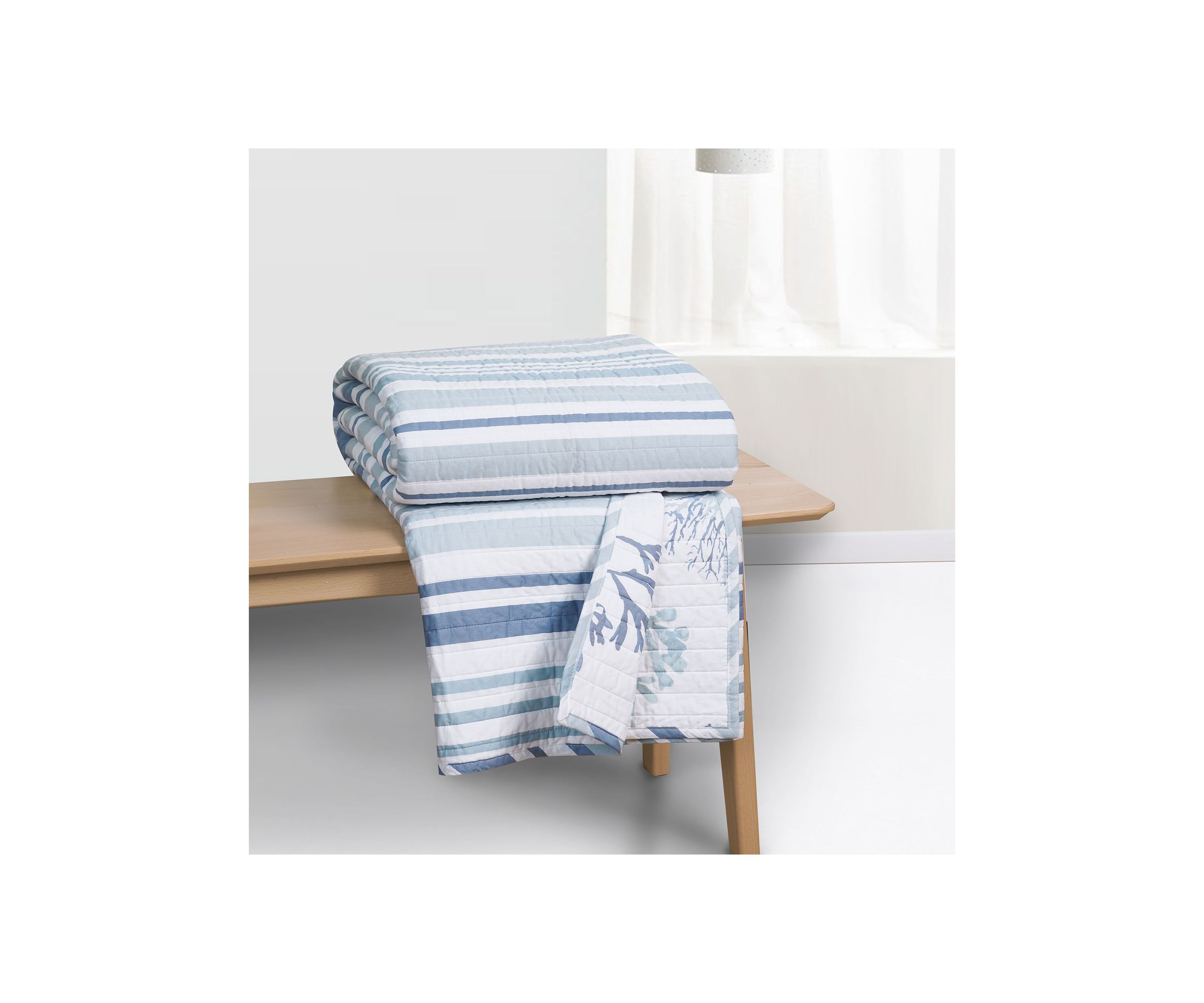Truro Stripe Quilted Throw