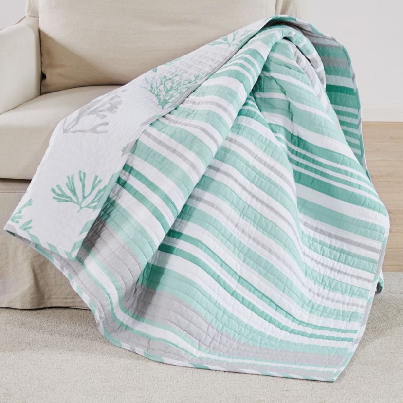 Truro Stripe Quilted Throw