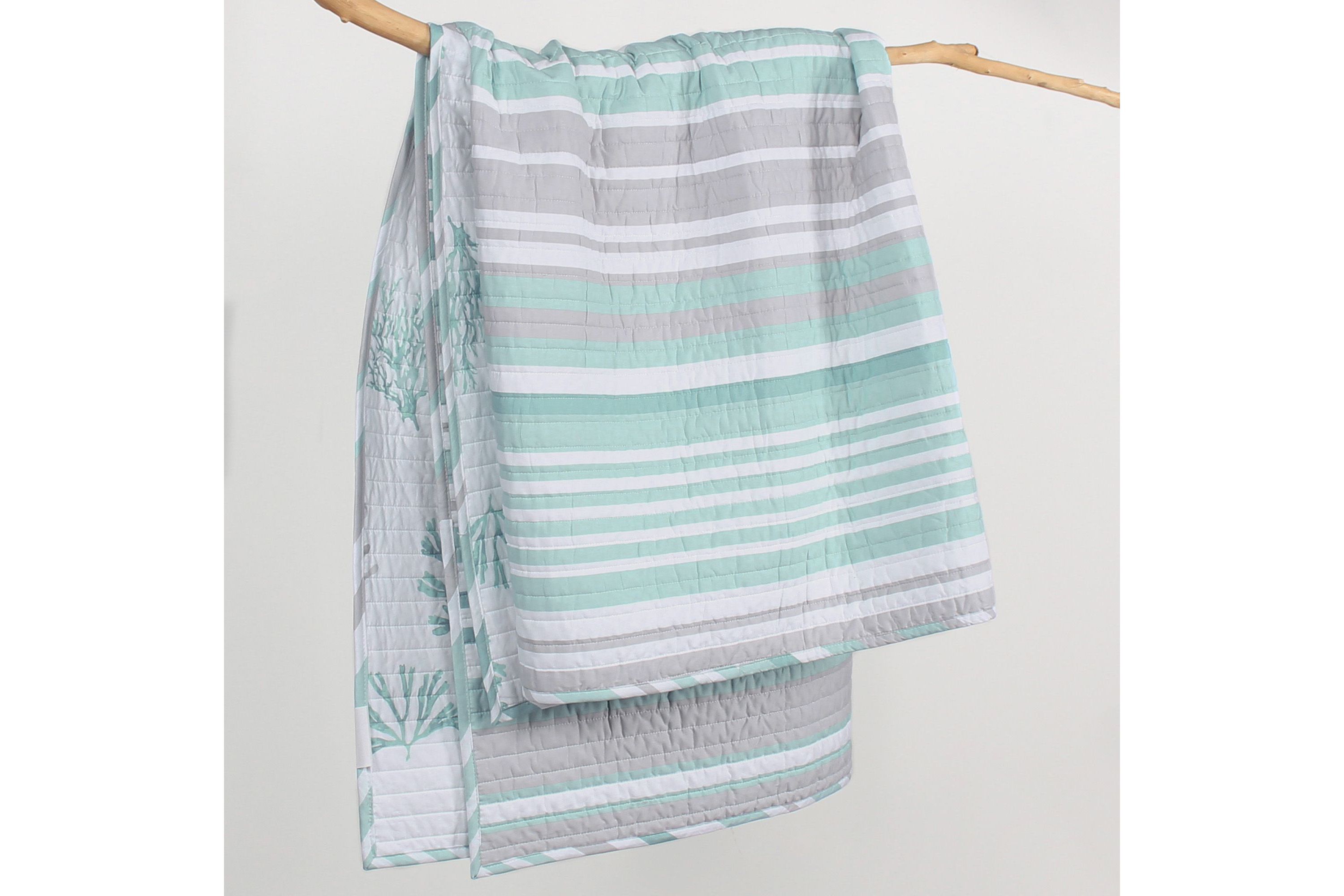 Truro Stripe Quilted Throw