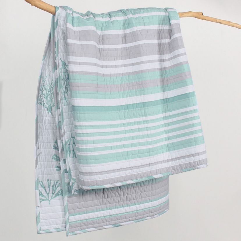 Truro Stripe Quilted Throw