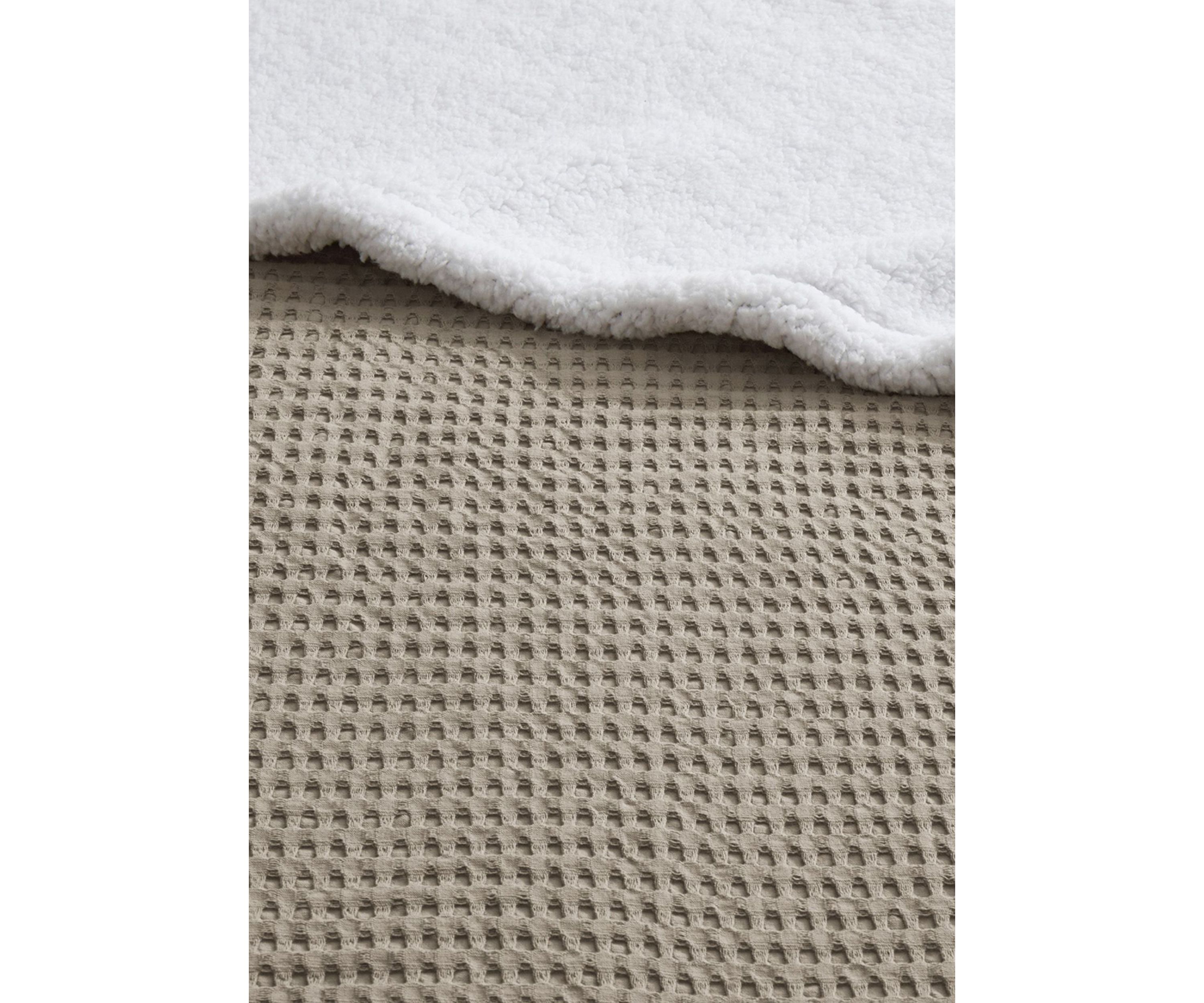 Mills Waffle Red Sherpa Throw