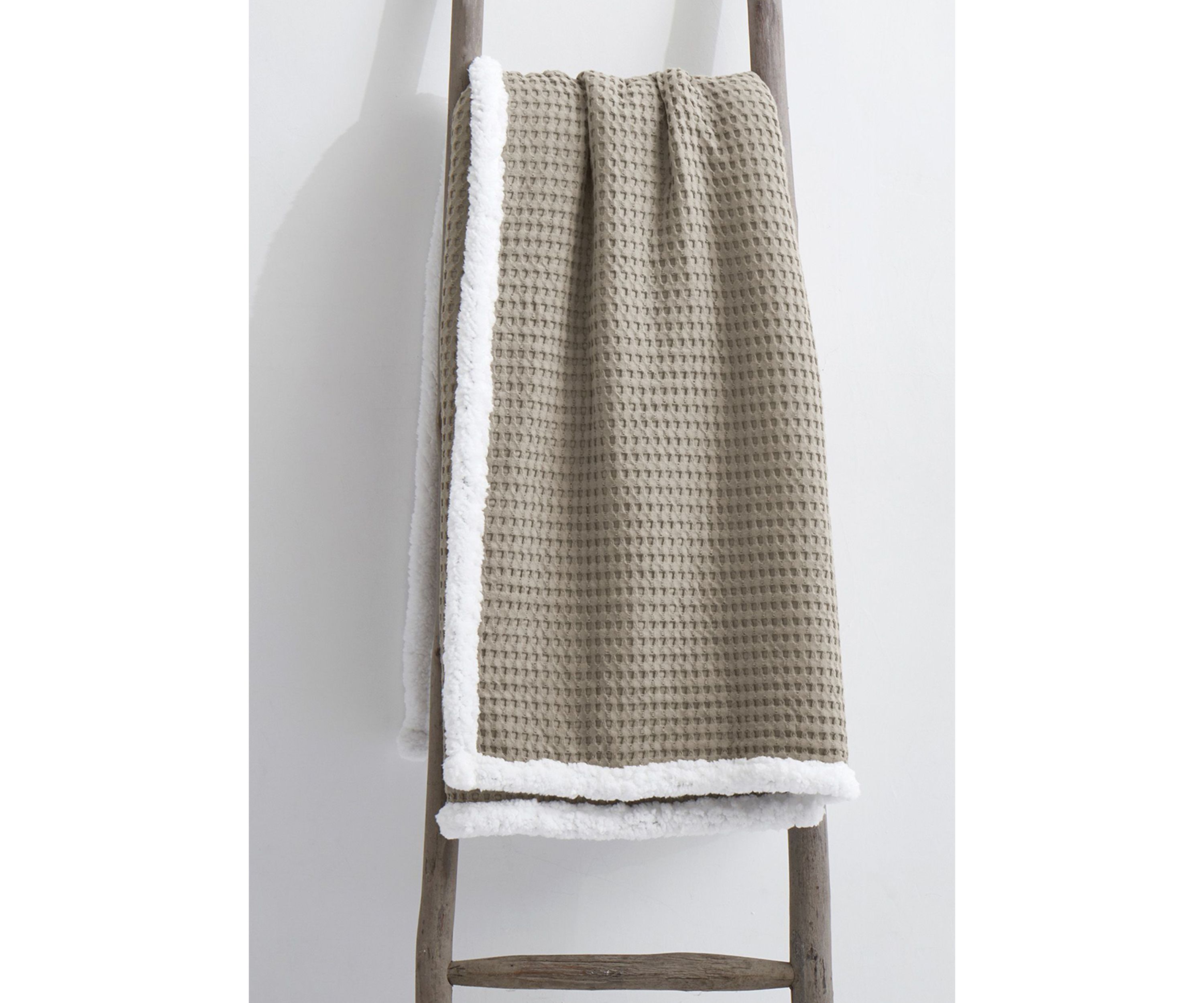 Mills Waffle Red Sherpa Throw