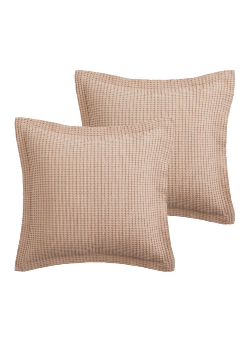 Mills Waffle Rose Euro Sham 2pk