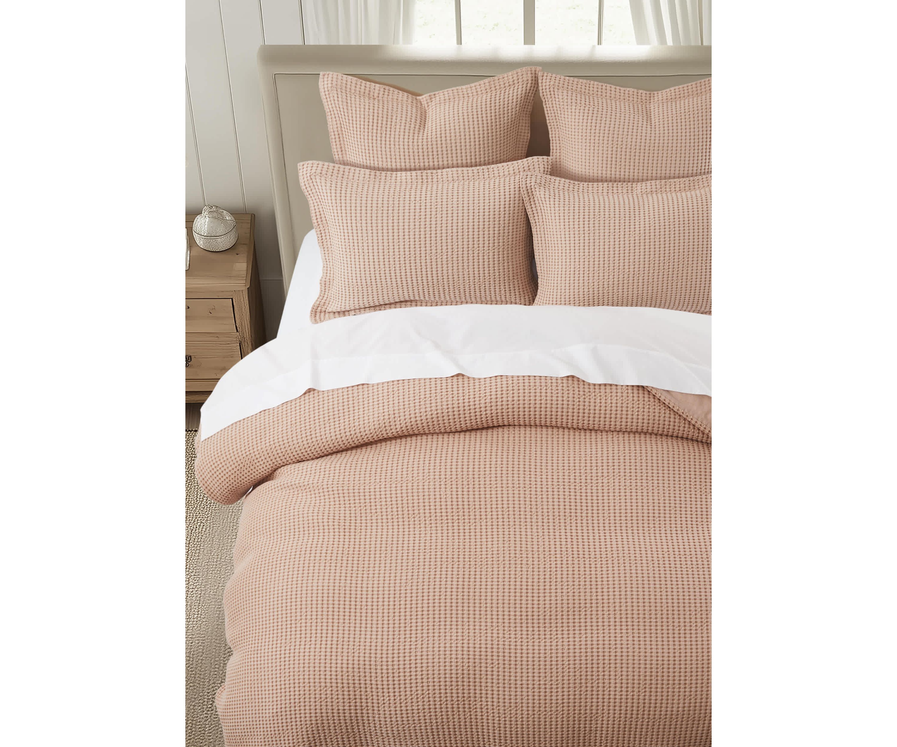 Mills Waffle Rose Euro Sham 2pk