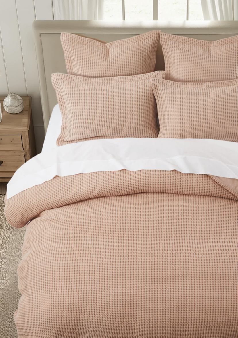 Mills Waffle Rose Euro Sham 2pk