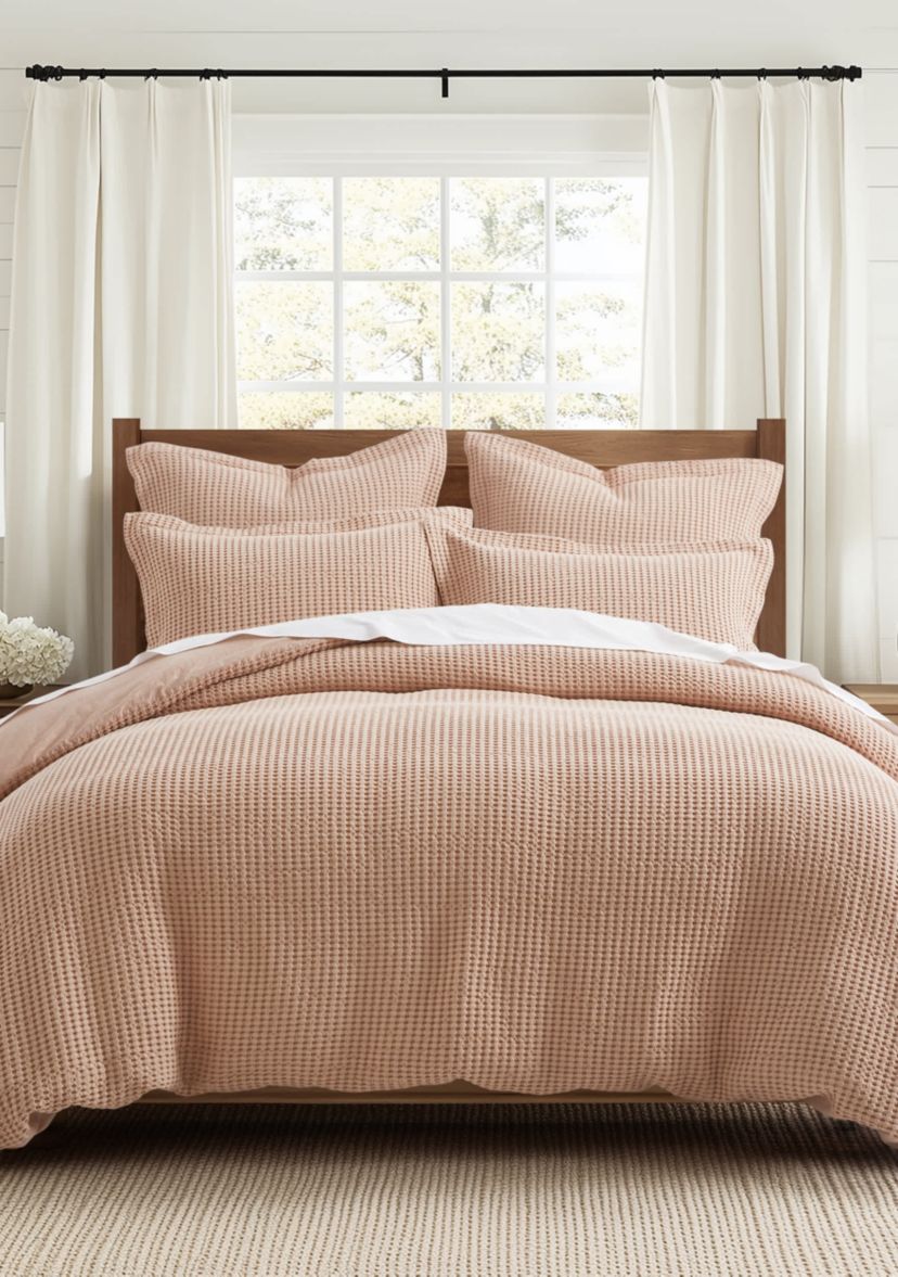 Mills Waffle Rose Euro Sham 2pk