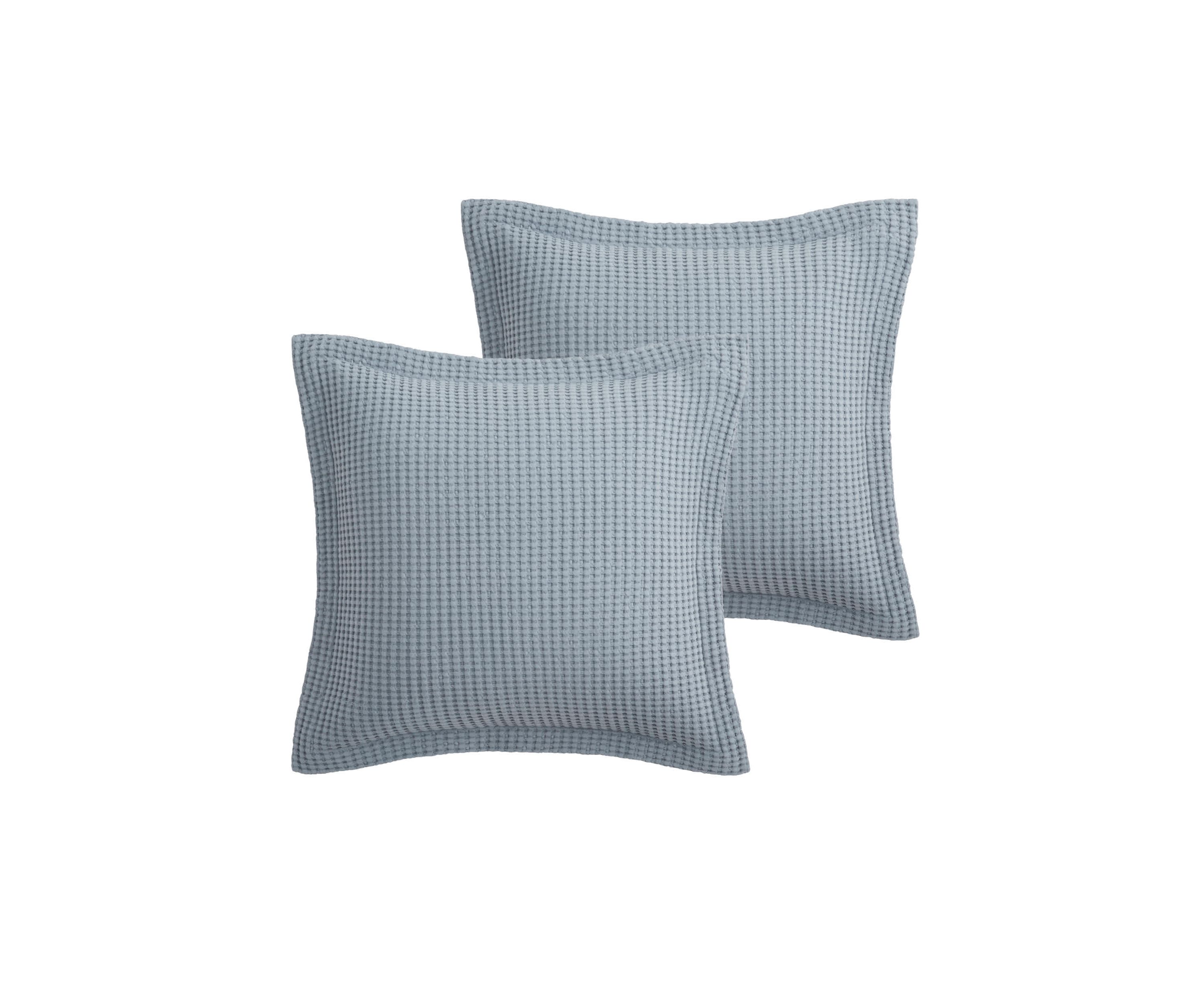 Mills Waffle Slate Blue Euro Sham 2pk