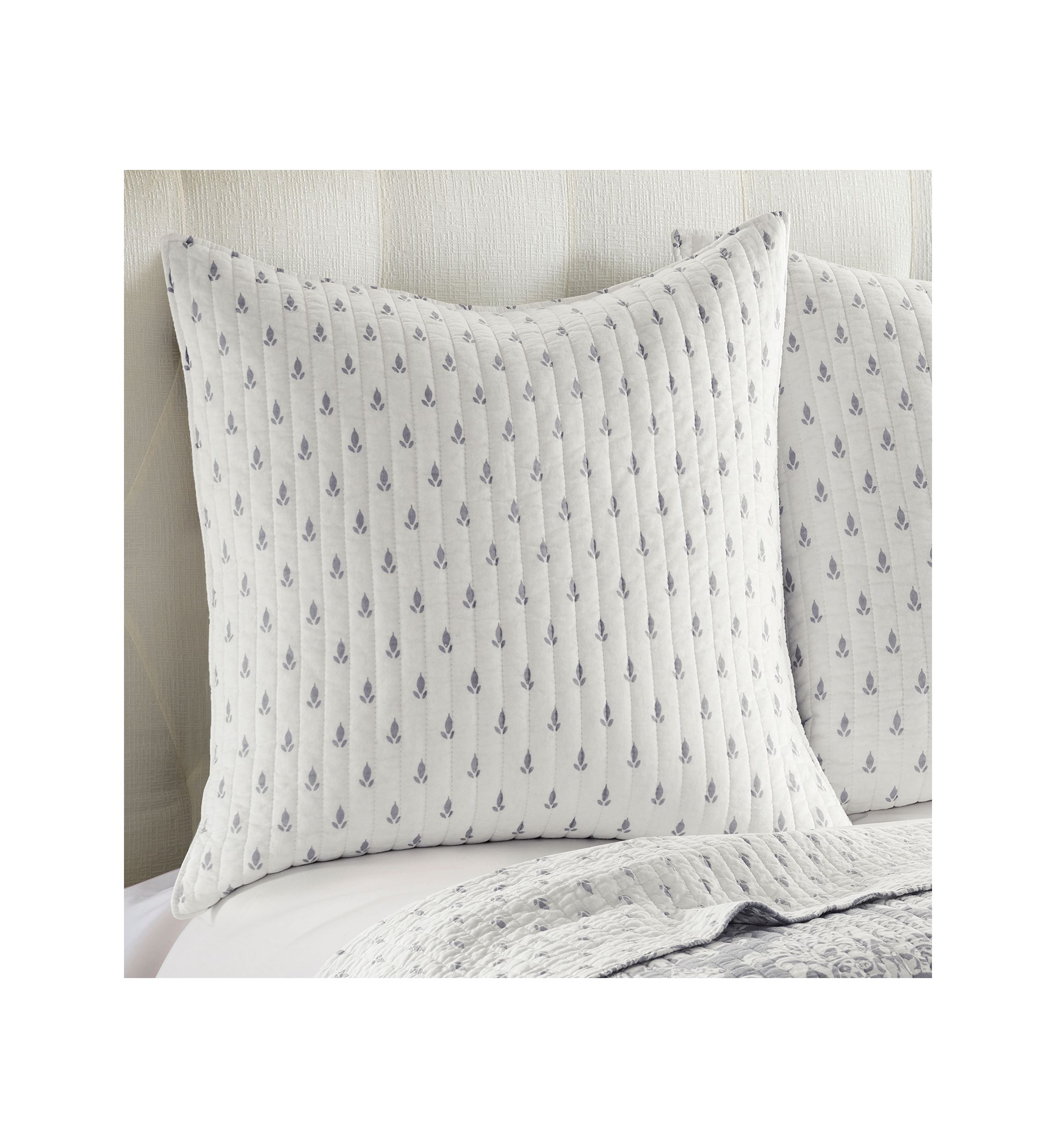 Belhaven Gray Euro Sham Set of 2