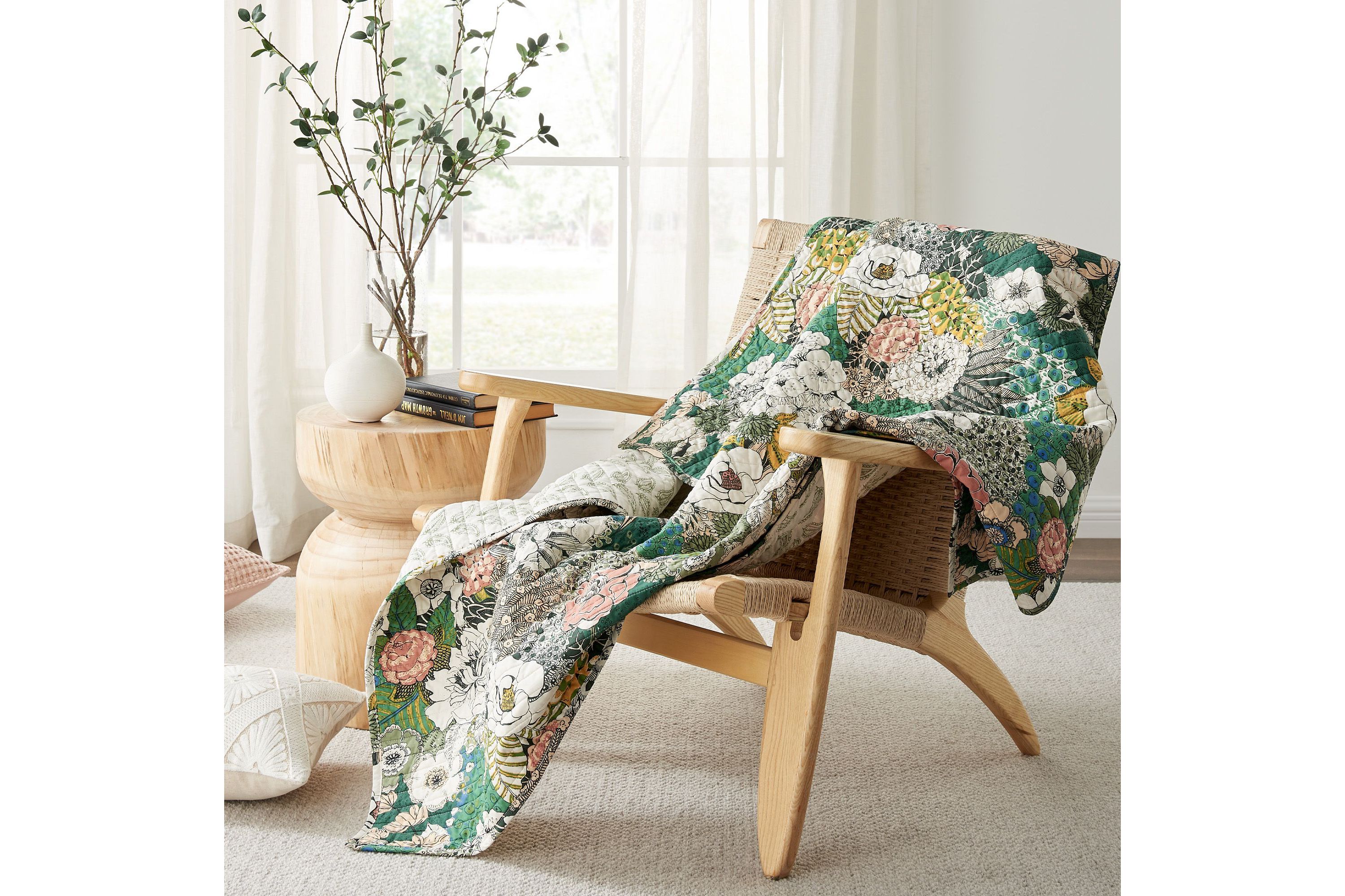 Bettina Floral Quilted Throw