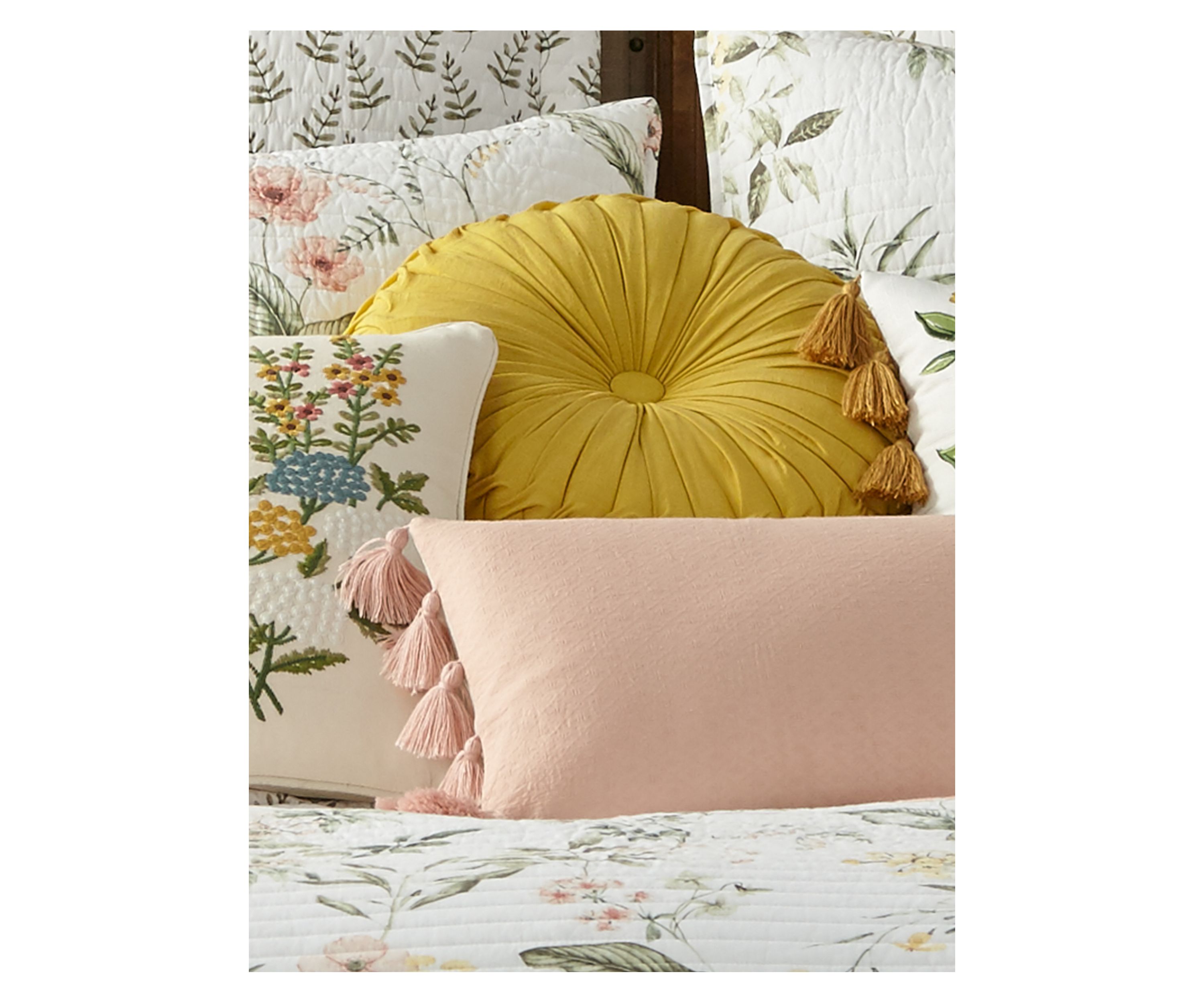 Viviana Round Ochre Pillow